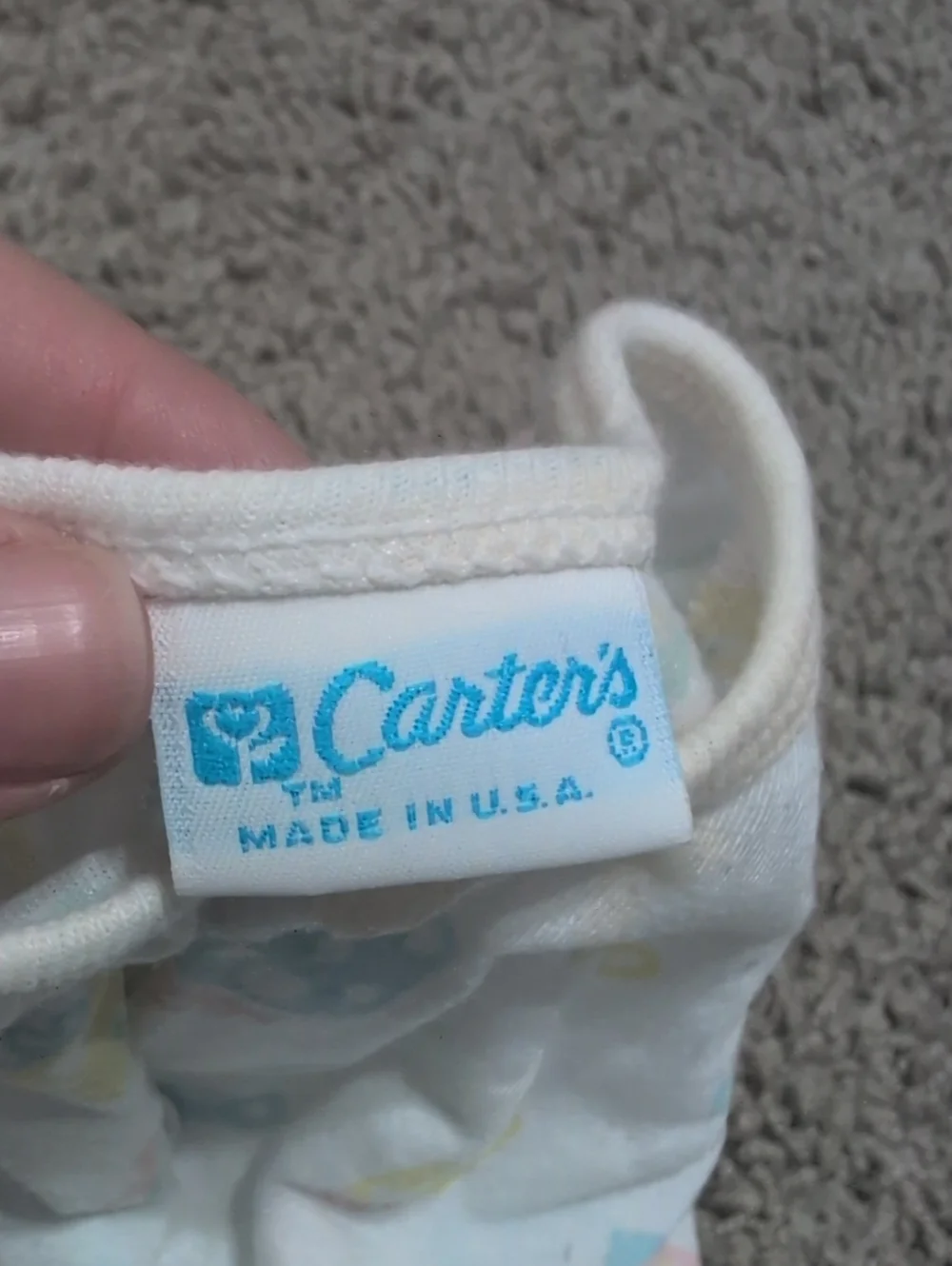 Vintage Carter's Newborn Sleeper Cinch Bottom Made In USA